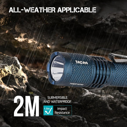 ACEBEAM TAC AA 2.0 Longest-Range AA Flashlight 360 Meters, 900 High Lumens Tactical EDC Flashlight Rechargeable, 6 Modes Pocket LED Super Bright Small Mini Flashlight for Camping, Home(SFT-25R HI)