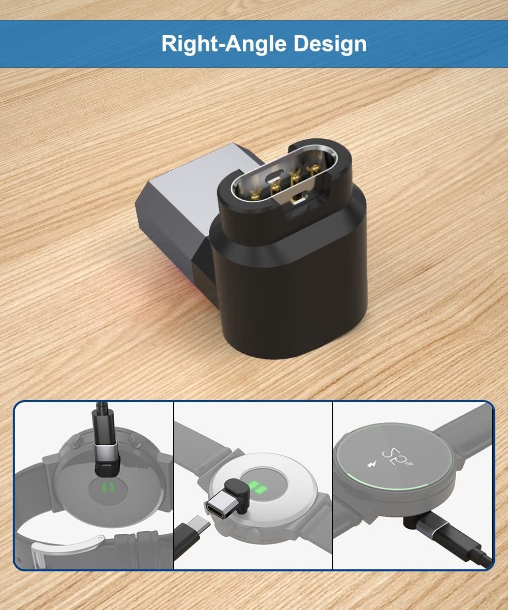 for Garmin Watch Charger Adapter 3Pack,Replacement USB-C to Garmin Cable Converter for Fenix 8/7/7X/7S/6/6X S E,Vivoactive 5 4 3,Forerunner 165/965/955/265/255/55,Instinct Solar 2X,Venu,Epix Pro Gen 2