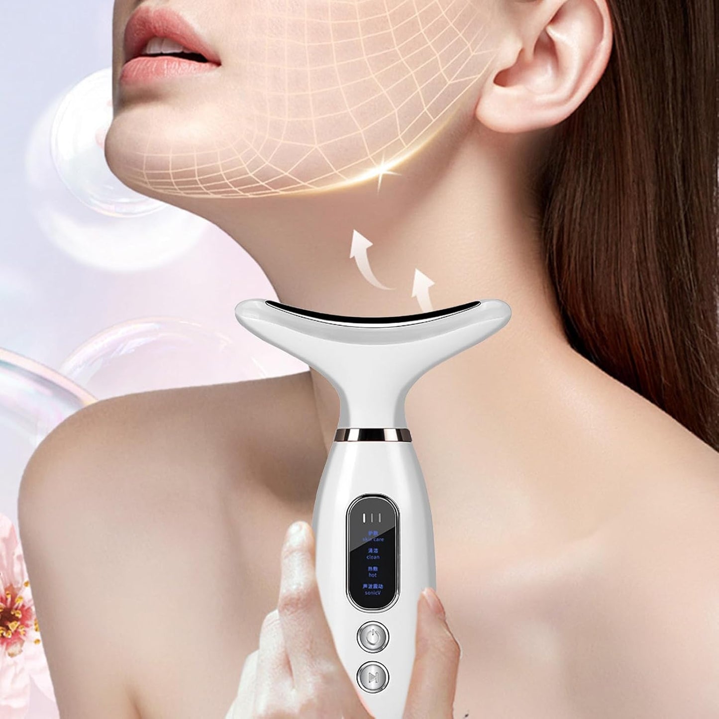 Face and Neck Massager, Neck Tightening Device, Electric Facial Massager, Neck Tightening Device, Face Neck Massager, Skin Care Tool for Women