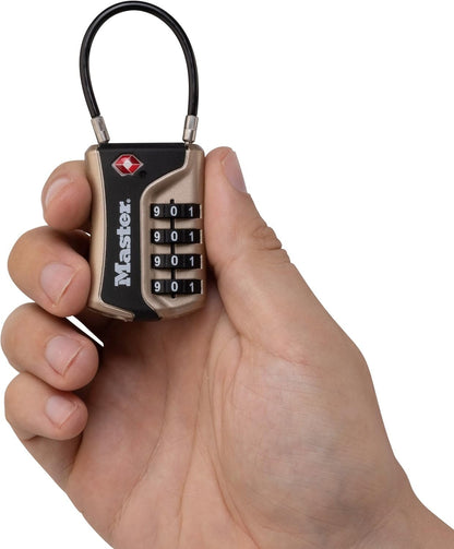 Master Lock 4697D Set Your Own Combination TSA Approved Luggage Lock, 1 Pack, Colors May Vary