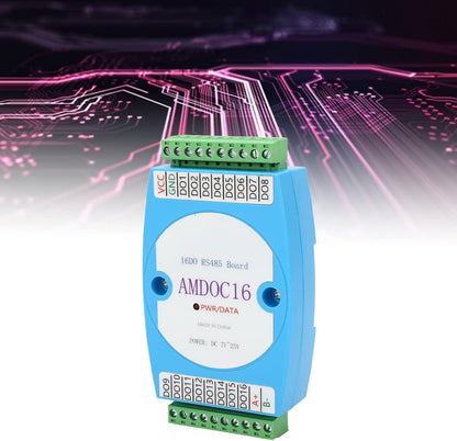 Respicefinem 16 Channel Digital Output Module with RS485 Communication and Isolation Signal Control Board Ideal for PLC Output Expansion Home Automation Safe Monitoring