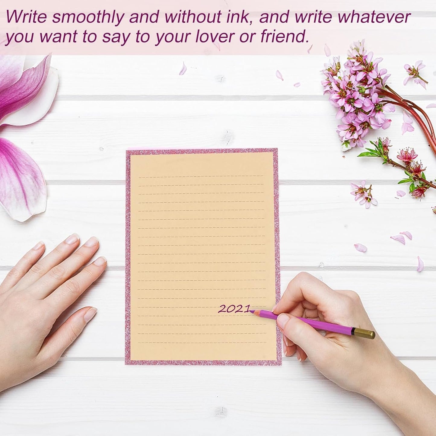 STOBOK 100pcs Writing Paper with Horizontal Line, A5 Letter Envelopes Paper Vintage Kraft Antique Retro Office Accessories School Supplies
