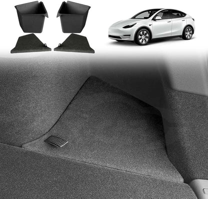 X-CAR Car Rear Trunk Storage Box Trunk Organizer Side Packets Tray Bins Compatible with Tesla Model Y 2022-2025