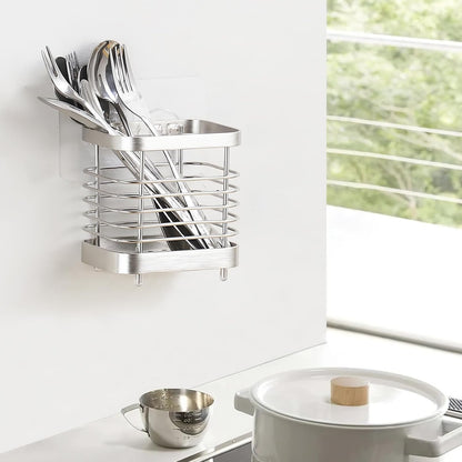 IWNTWY Utensil Holder, Stainless Steel Utensil Drying Rack with Detachable Base, Silverware Cutlery Flatware Holder Rack for Kitchen Storage Forks, Knives, Spoons, Chopsticks