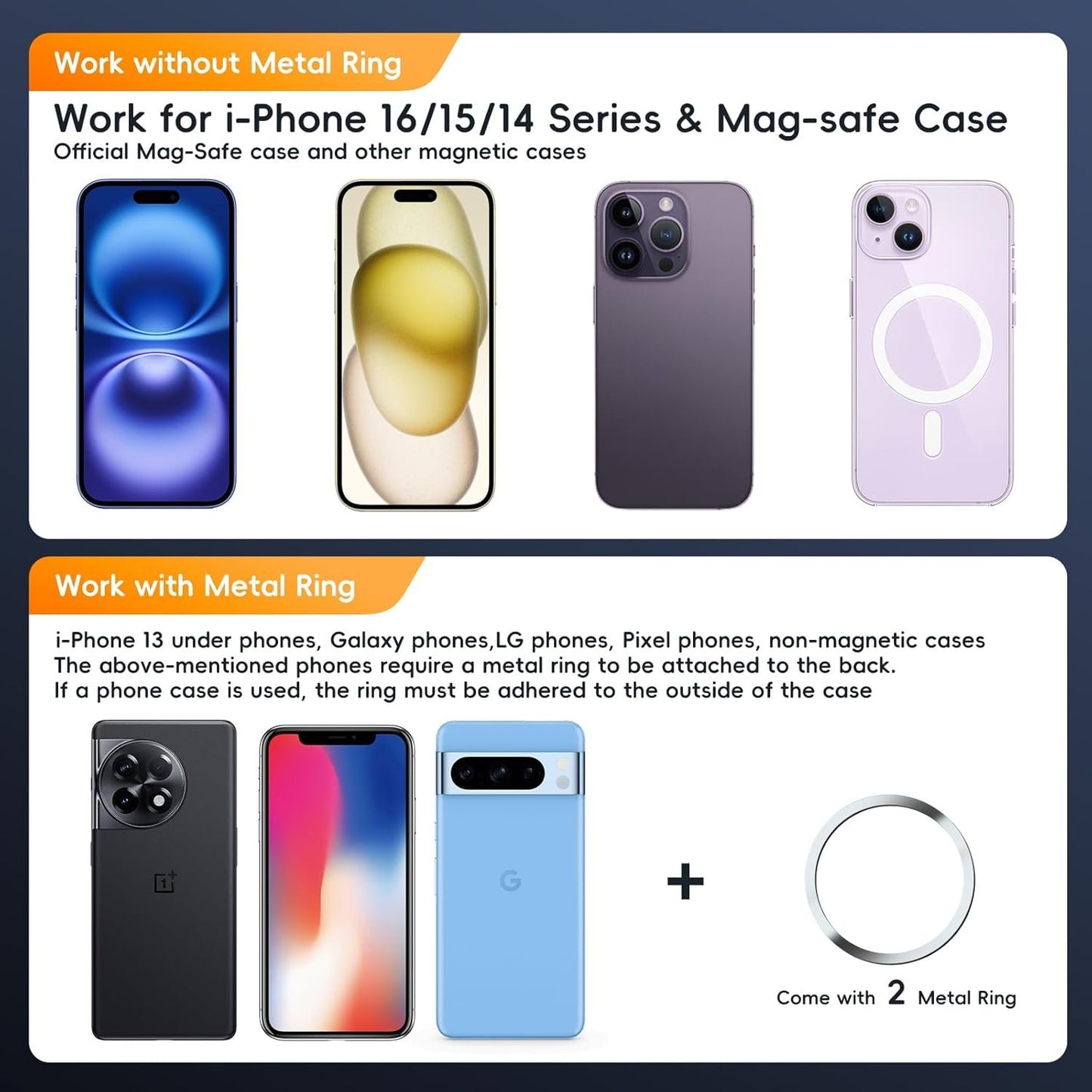 YaCeSyn Vacuum Magnetic Phone Holder, Foldable & Retractable Magnetic Suction Cup Phone Mount, Double-Sided Magnetic Phone Stand for Car/Gym/Mirror/Shower,Compatible with iPhone 16/15/14/13/12
