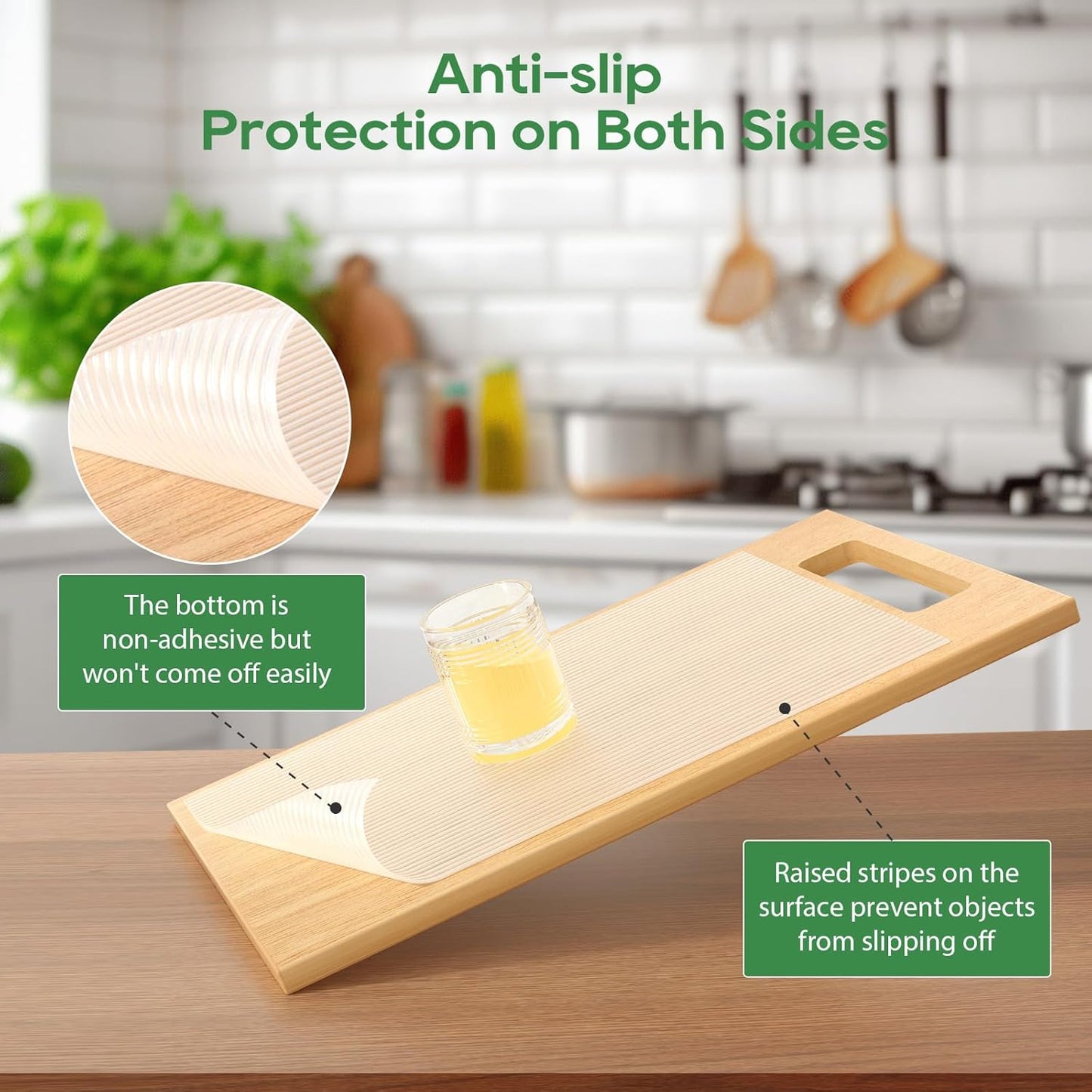 Anoak Shelf Liner Cabinet Liner, Non Adhesive Washable 17.5 Inch x 20 FT(240 Inch) Waterproof Durable Non-Slip Shelf Liner for Kitchen, Drawer, Refrigerator