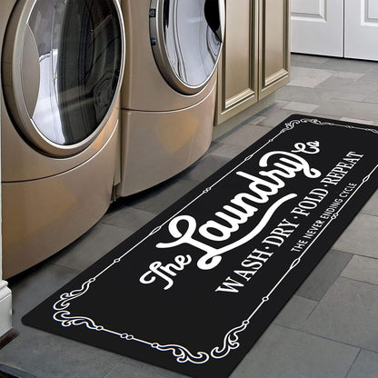 Pauwer Farmhouse Laundry Room Rug Runner 20"X59" Non Slip Laundry Rugs and Mats for Laundry Room Decor Washable Runner Rugs for Kitchen Floor Laundry Room Bathroom Hallway Entryway Area Rugs