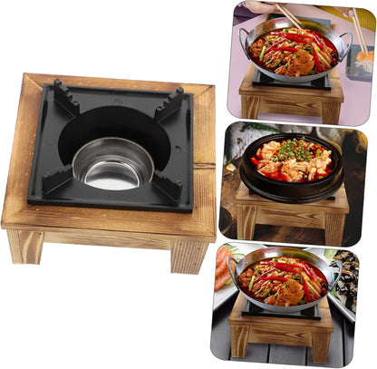 Milisten 1 Set Alcohol Stove Camp Stove Jet Beverage Grill Hot Electric Tea Kettle Fire Pot Black