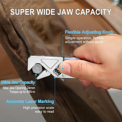 NexTool W2，8-in-1 Adjustable Multi-Wrench with Adjustable Wrench, Multi-Purpose Pliers, Small Folding Knife, Screwdriver, and File with 9-in-1 Bit Set for Outdoor Activities and Men's Gifts