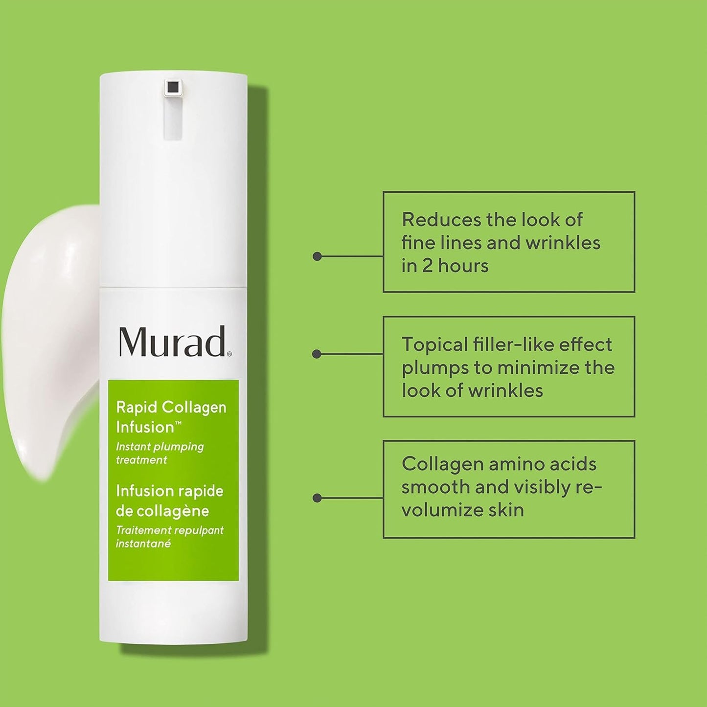 Murad Resurgence Rapid Collagen Infusion - Anti-Aging Collagen Serum for Skin - Collagen Cream for Face and Neck Smooths and Visibly Minimizes Wrinkles, 1.0 Fl Oz