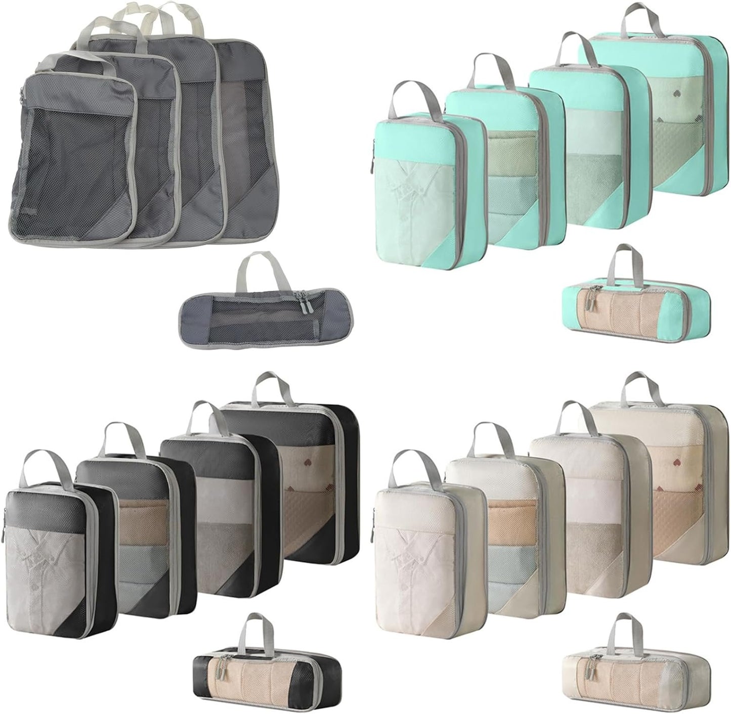 XUYUH Travel Storage Bag 5Pcs/Set Lightweight Packing Cubes for Efficient Suitcase Organization Expandable Travel Organizers Portable Storage Bag