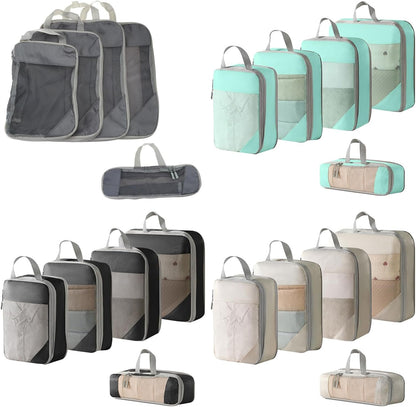 XUYUH Travel Storage Bag 5Pcs/Set Lightweight Packing Cubes for Efficient Suitcase Organization Expandable Travel Organizers Portable Storage Bag