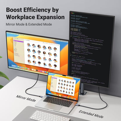 UGREEN 4K@60Hz USB C to HDMI Cable 1M, Type C Thunderbolt 4/3 Video Adapter for Home Office Compatible with iPhone 16/15 Pro Max Plus, MacBook Pro Air iPad Pro, XPS, Galaxy S24, Steam Deck