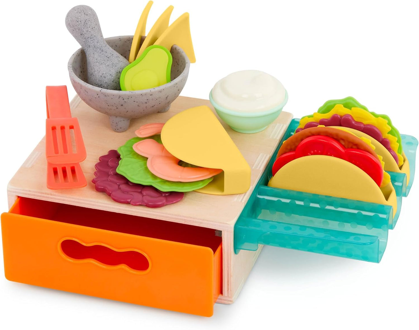 B. Toys - Play Set - Toy Tacos & Cooking Accessories - Role-Play Set - Food Toys For Kids - 3 Years + - Mini Chef - Tiny Taco Playset