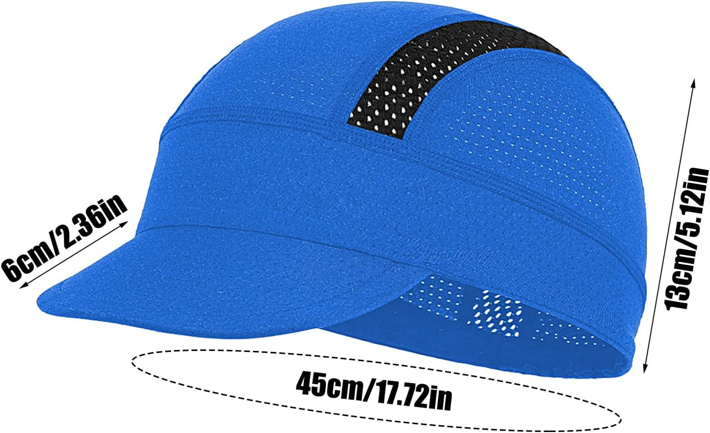 Bike Hat, Hard cap Liner, Mesh Headwear, Sun Visor Helmet, Breathable Protective Gear for Cycling Workout Skiing Fishing Construction Camping Football Hiking, 5.12x2.36 Inches