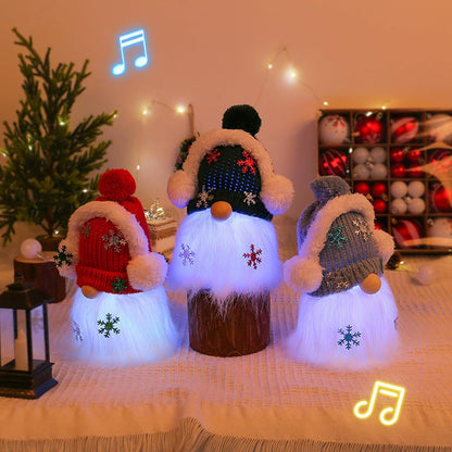 DAZZTIME Christmas Gnome with LEDs, 3 Pieces Bright Christmas Gnomes, Christmas Gnomes, Christmas Gnomes, Christmas Gnomes, Christmas Gnomes Set, Bright Christmas Decorations with Lights and Music
