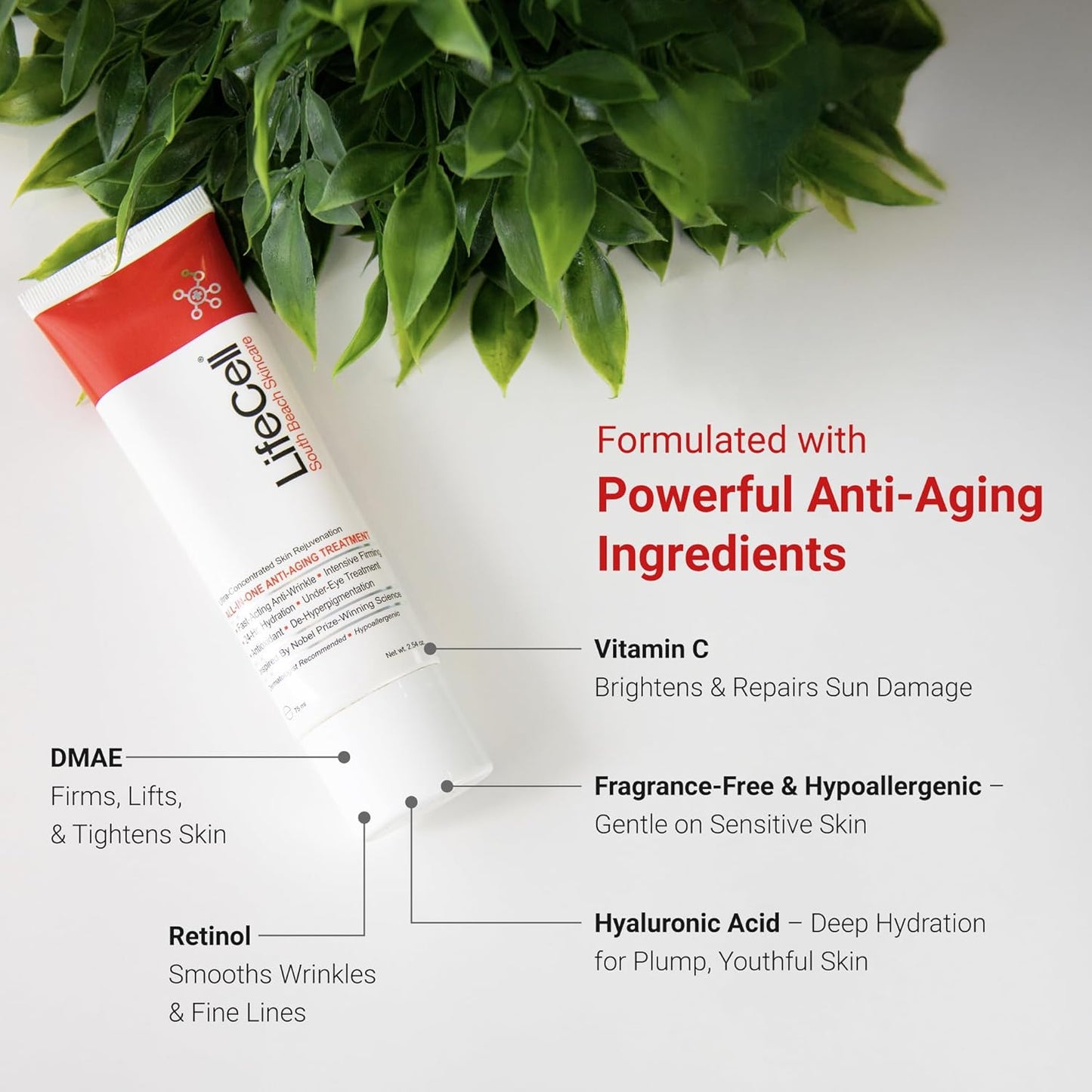 LifeCell South Beach Skincare: All In One Anti-Aging Treatment 2.54 Oz