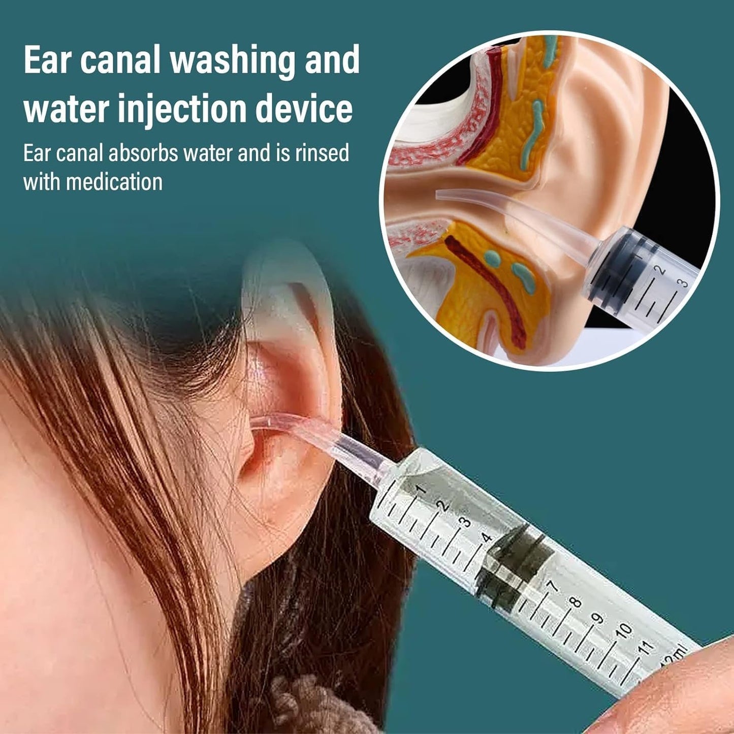 OLCANA 6 Pieces 12ml Plastic Syringe with Sterile Individual Wrap Disposable Curved Tip Syringes for Feeding Pets, Measuring Liquids, Oil Fluid Suction, Watering Industrial Experiments