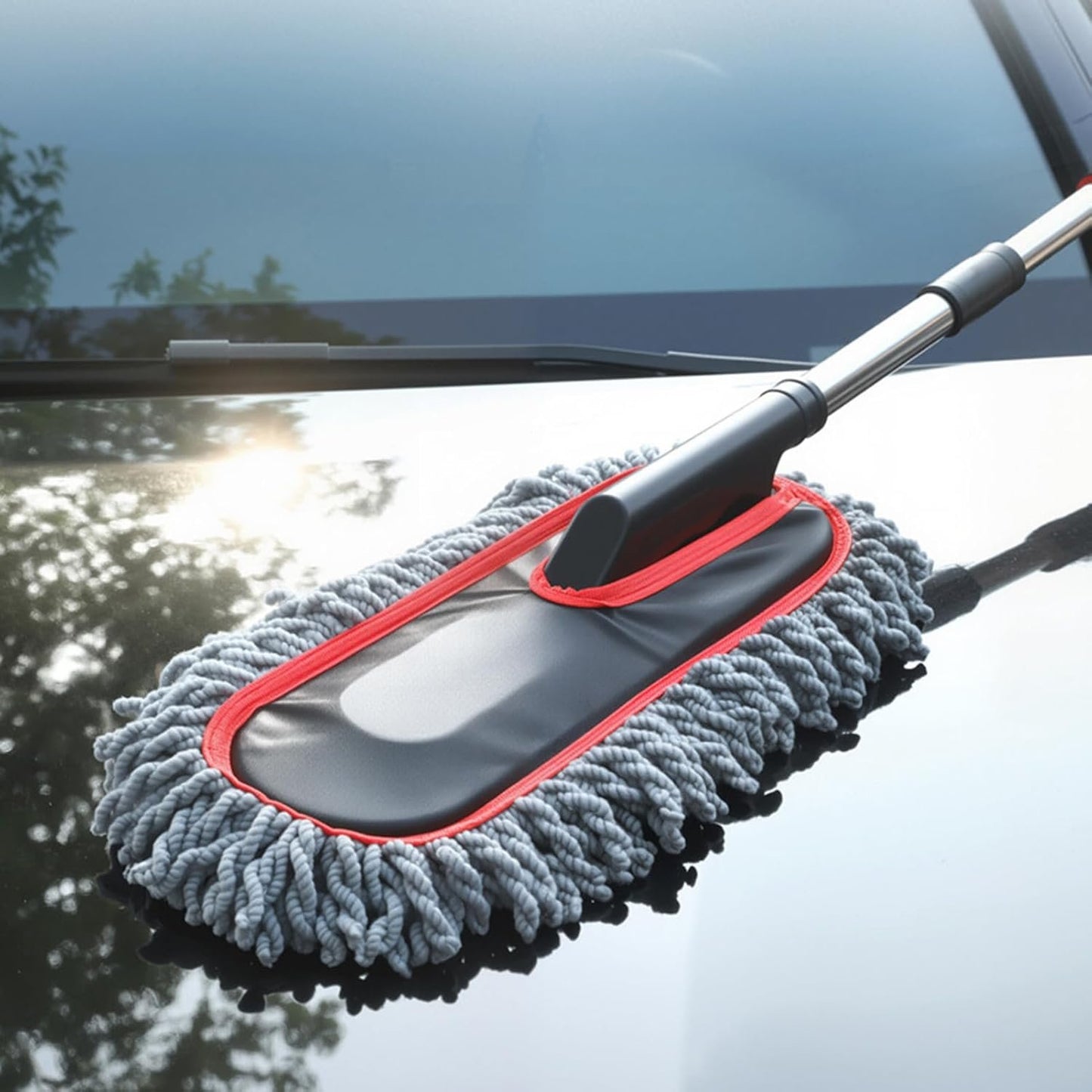 Car Brush - Dust Remover Brush | Car Brushes Duster Cleaning Tool | 2X Extendable No Scratch Soft Auto Accessories For Exterior Maintenance Household Dusting Detailing Automotive Interior
