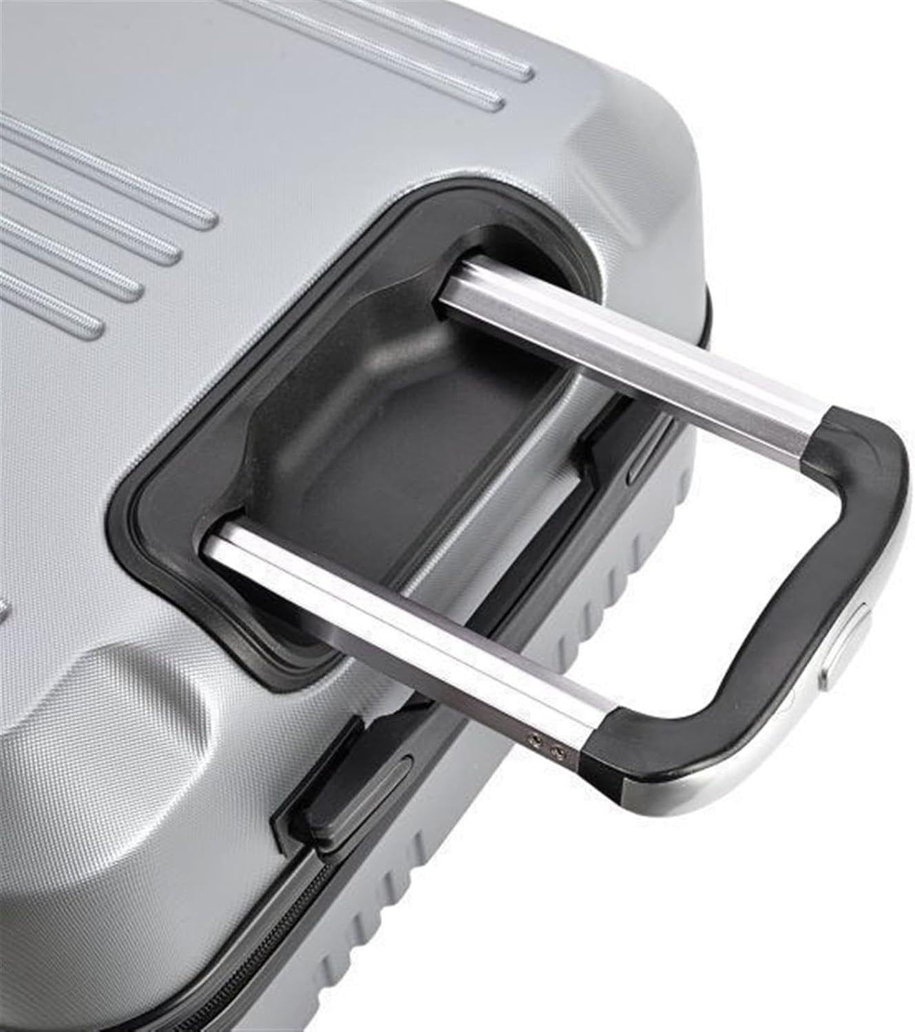 Travel and Bussiness Hard Shell Light Carry On Luggage Security Suitcase Large Capacity Storage Luggage Travel Luggage Suitcase (Color : Sliver, Size : 20IN)