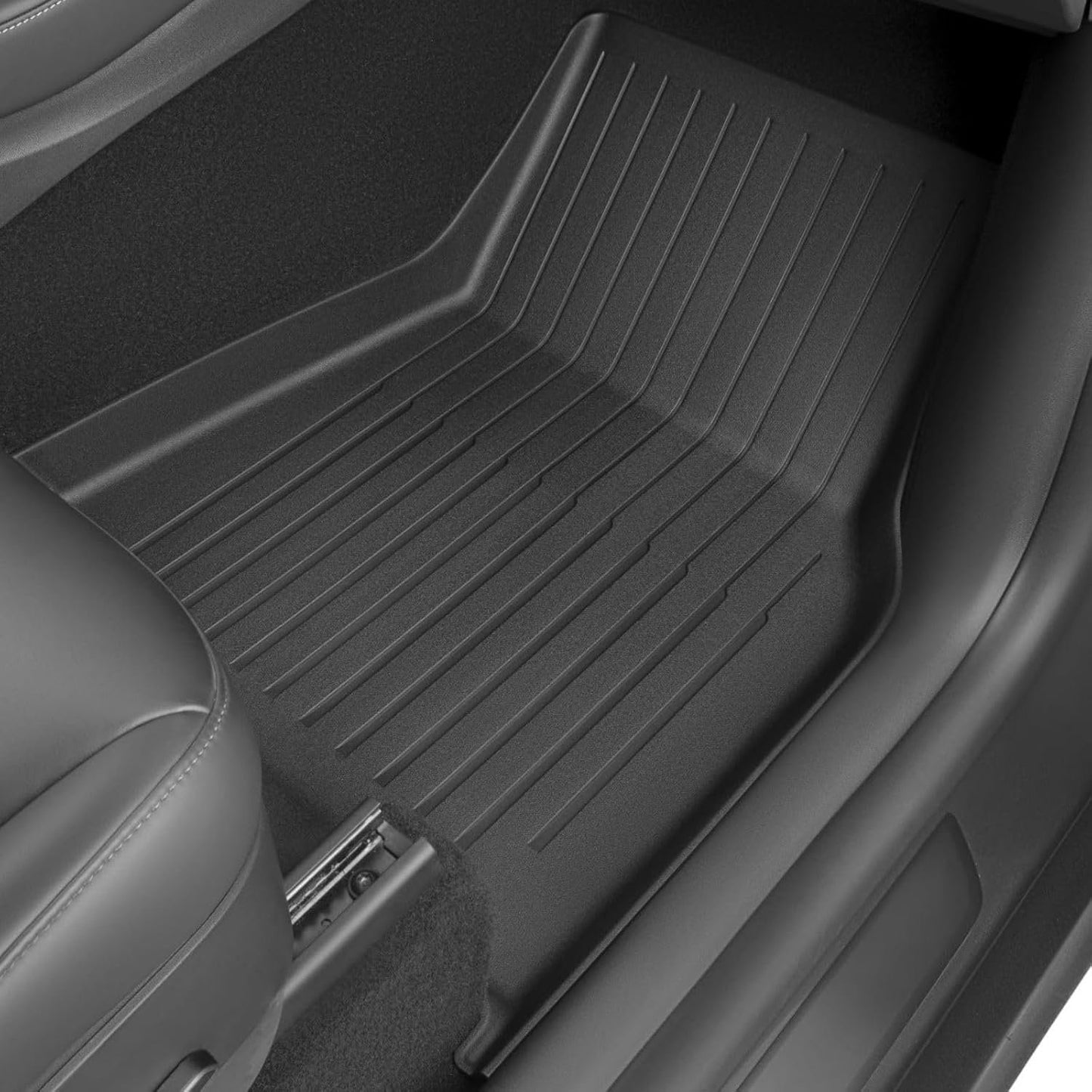 SUPER LINER All-Weather Floor Mats & Cargo Liners for Tesla Model Y 5-Seat 2021-2025 2026, Custom Fit TPE Trunk Mats, Anti-Slip Interior Accessories(Does NOT fit 7-Seat & Juniper)