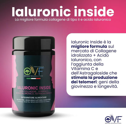 OVF Collagen & Hyaluronic Acid with Vitamin C – 60 Anti-Age Caps – Joint Support and Reduction of Cell Aging.