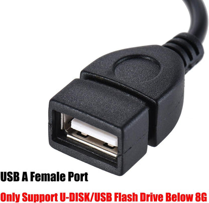 Warmstor 3.5mm (1/8 inch) AUX Audio Plug Male to USB 2.0 Female OTG Adapter Converter Cable for Playing Music with U-Disk in Your Car