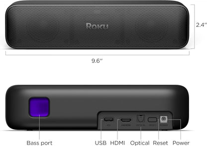 Roku Streambar SE | 2-in-1 TV Soundbar with Built-in 4K/HD/HDR Streaming, Premium Speakers, & Enhanced Speech Clarity for Crisp, Clear Dialogue - Quick Guided Simple Setup