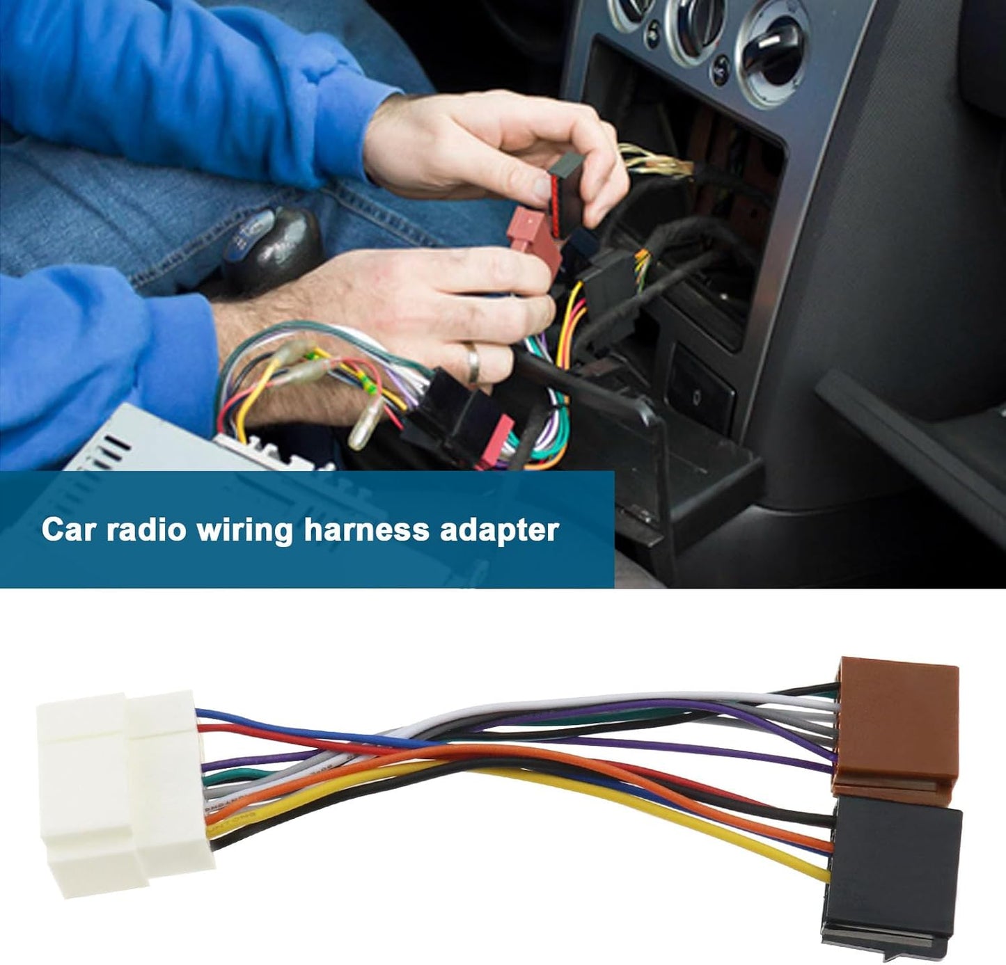 ECSiNG 16 Pin Adapter Standard ISO Connector CD Player Radio Stereo Wiring Harness Compatible with Alto Grand Vitara Jimny Kizashi Liana S-Cross Swift SX4