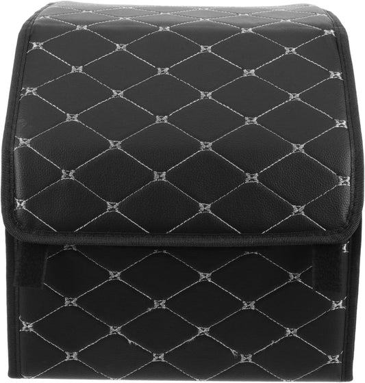 GANAZONO Foldable Car Storage Box Collapsible Trunk Organizer for Car Boot Organizer Water-resistant Leather Easy Install