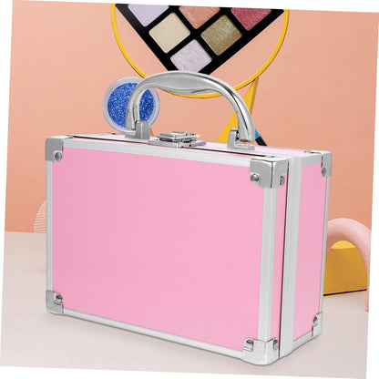 minkissy Aluminum Makeup Case Travel Accessories Organizer for Plane Portable Cosmetic Bag Handles Makeup Storage Case for Women