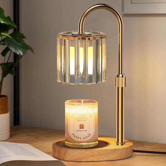 Lukasa Candle Warmer Lamp with Timer and Dimmer, Adjustable Height, Candle Lamp, Gifts for Women Mom, House Warming Gifts New Home Decor, Wax Melt Warmer for Scented Jar Candles