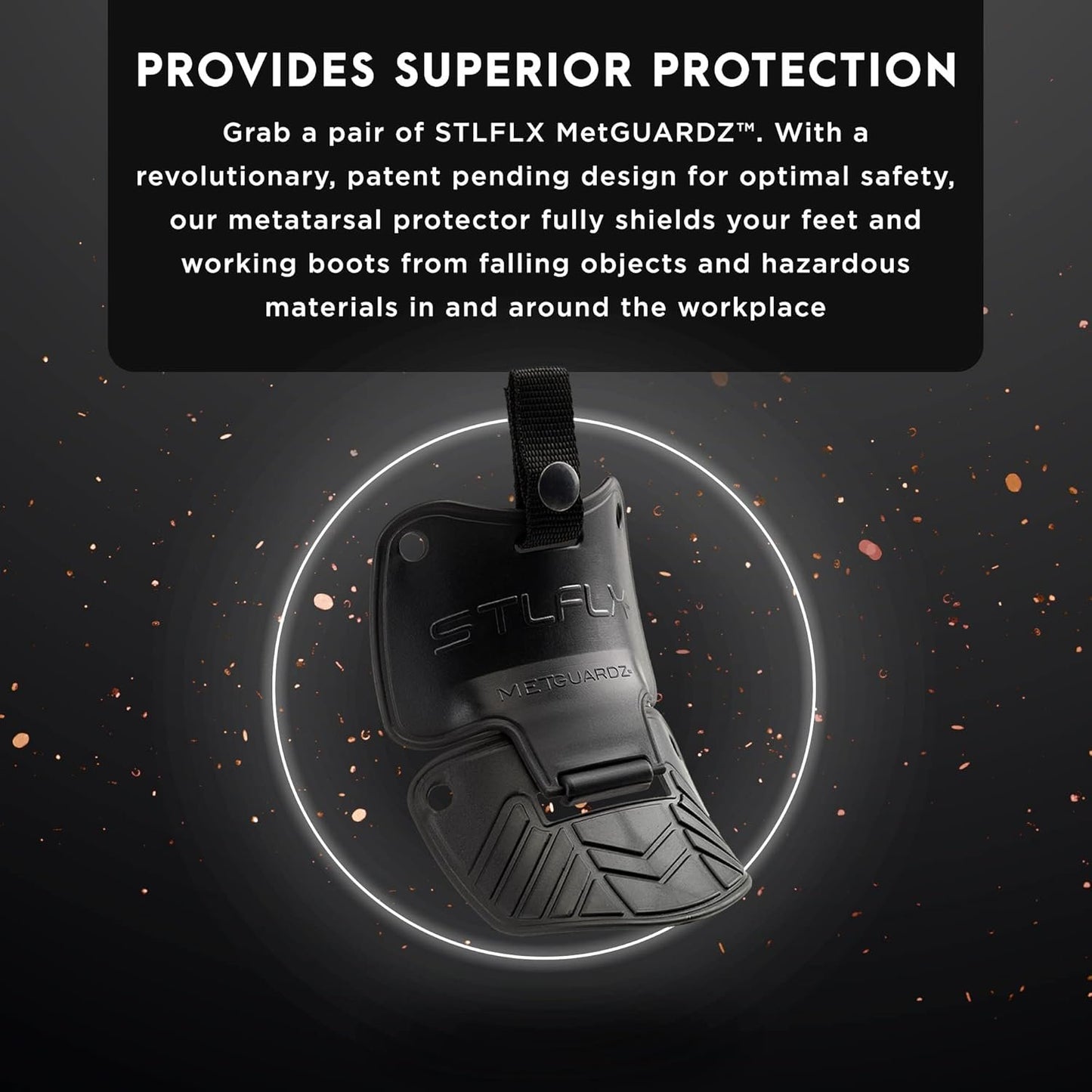 STLFLX - MetGUARDZ™ Metatarsal Guard for Safety Boots and Shoes, Shoe/Work Boot Metatarsal & Lace Protector, SEN 600, Lace-Up Version