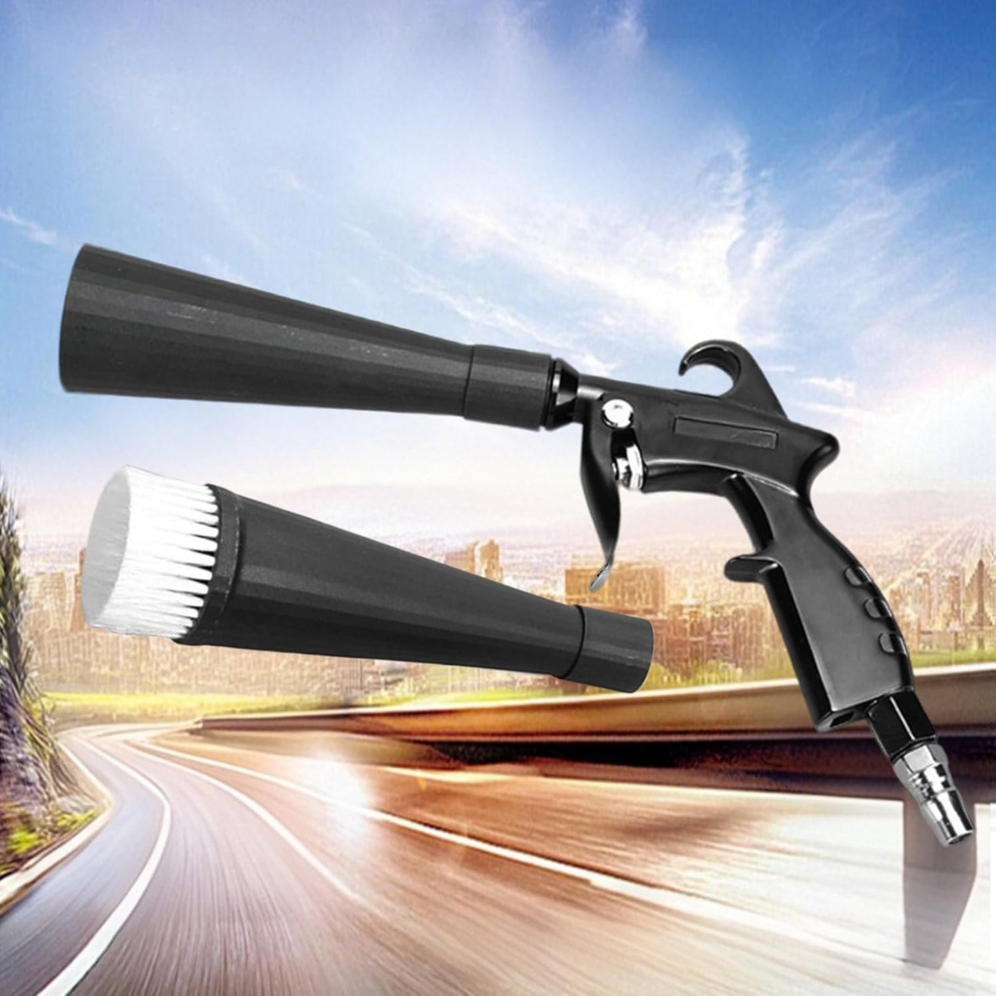 Générique Car Cleaning Blower, Interior Cleaner, Detailing Air Nozzle Tool, 9.06 x 6.3 x 5.51 pollici, Removal ad alta velocità, Ergonomic Grip Design, Ideal for Dashboard, Vents, Tight Areas