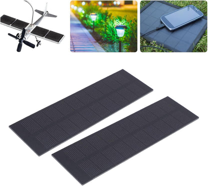 Mini Solar Panel - 2pcs Solar Panel Charger 5v 1w with High Performance Monocrystalline for Camera, Water Pump, Small Fan, Power Bank, Camping Lanterns