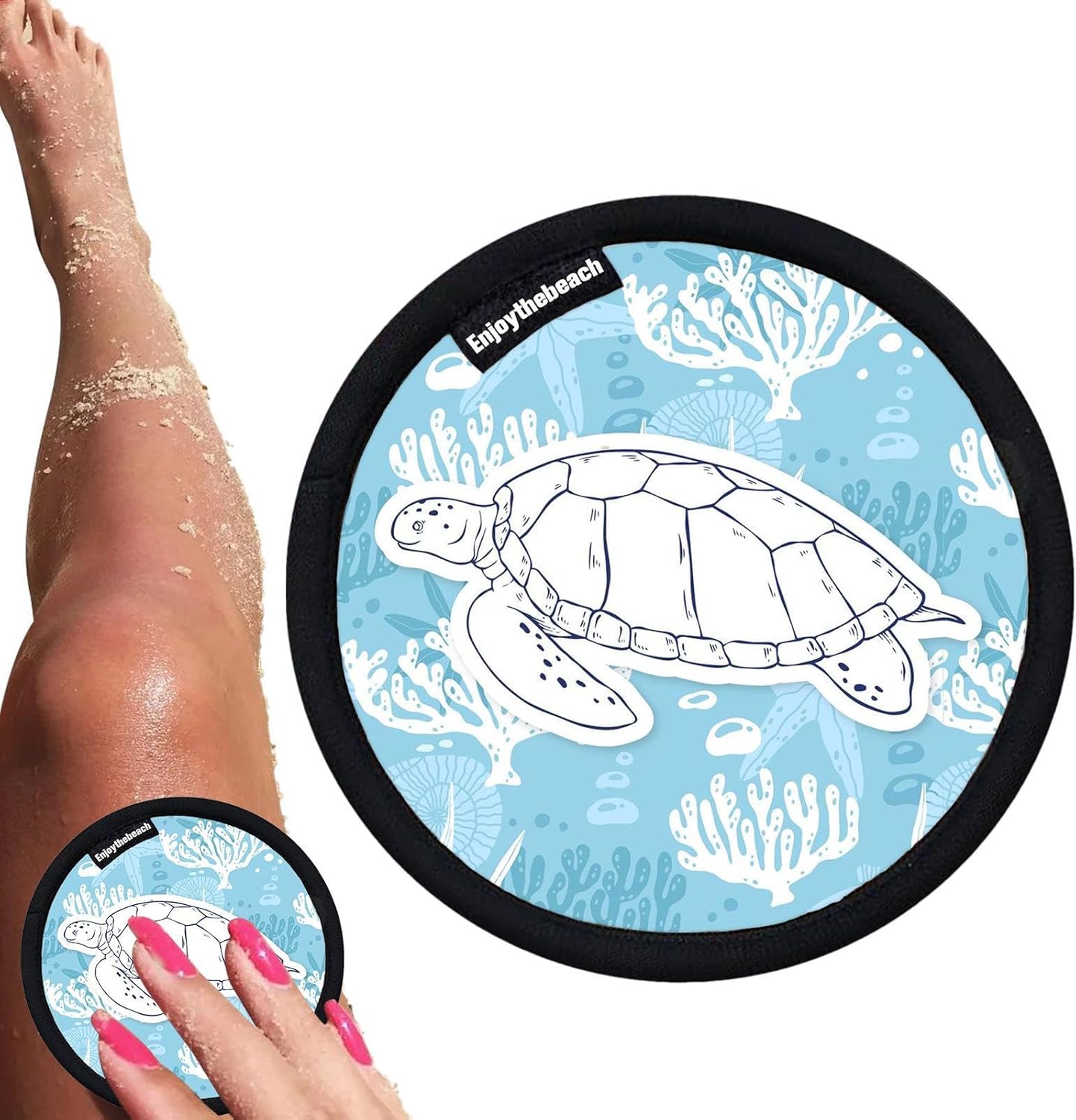 Sand Brush Remover Beach, Sand Removal Mitt, 4.72 Inches Multifunctional Cleanings Brushes, Beach Accessories Must-Have for Cleaning Hands, Dry Sands Cleaner Compact