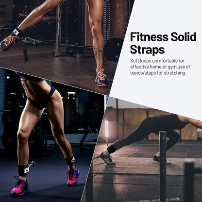 Slim Panda Ankle Straps for Kickbacks,Leg Extension Gym Cable Machines with Double D-Ring Workout Ankle Straps for Cable Machines