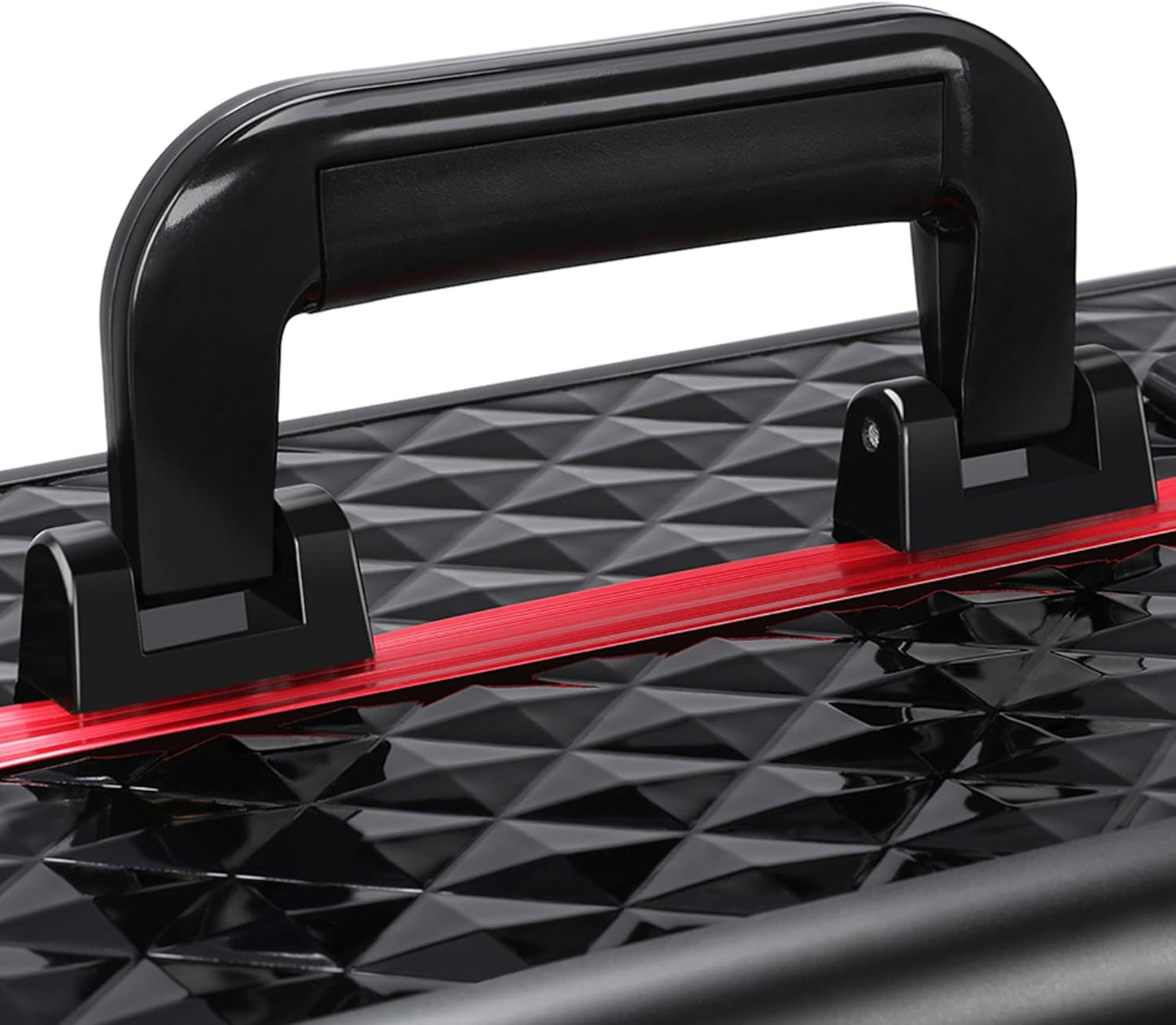 Yaheetech Professional Makeup Trolley Case 4 Trays Travel Beauty Case for Beautician Black