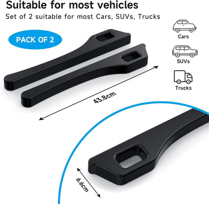 Car Seat Gap Filler Set of 2 Soft Foam Seat Gap Filler Universal Fit Car SUV Truck to Fill The Gap Between Seat and Console Stop Things from Dropping Drop Blocker (Black)