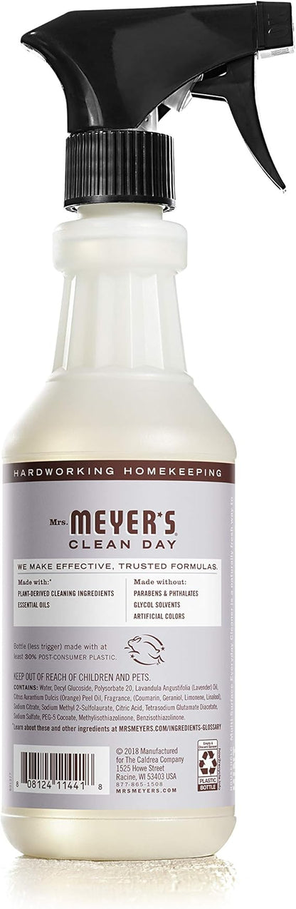 MRS. MEYER'S CLEAN DAY Multi-Surface Everyday Cleaner, Cruelty Free Formula, Lavender Scent, 16 oz- Pack of 3
