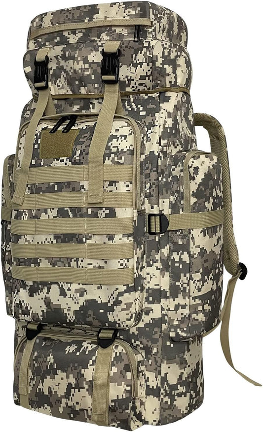 Vaupan Hiking Backpack, 80L Camping Backpack, Waterproof Large Outdoor Sport Travel Daypack Molle Rucksack for Men Women