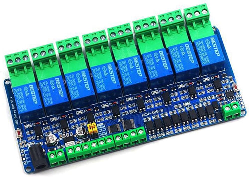 CHENZILIN RTU 8 Channel 12V Relaying Module with RS485 Input Output for Industrial and Home Automation
