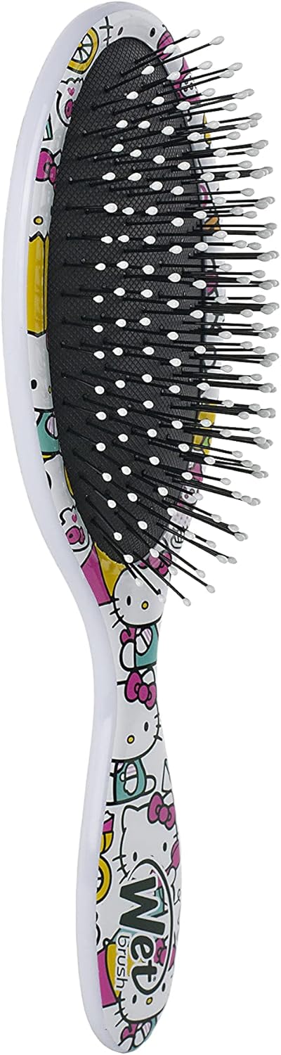 Wet Brush Original Hello Kitty Detangling Brush - Under My Umbrella - All Hair Types - Ultra-Soft IntelliFlex Bristles Glide Through Tangles with Ease, White, 1 Count