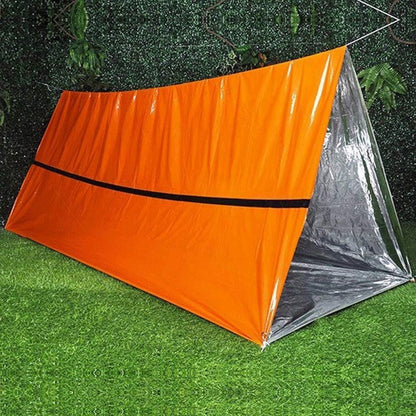 Emergency Sleeping Bag, Orange Thermal Survival Sleeping Sack, Survival Blanket, Reusable Camping Travel Tent for Backpacking Hiking
