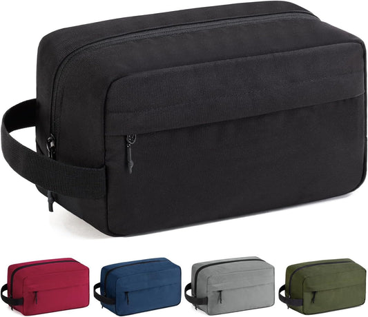 Vorspack Travel Toiletry Bag for Men - Large Toiletries Bag Water Resistant Hanging Dopp Kit Travel Bag for Toiletries Accessories, Black, Medium