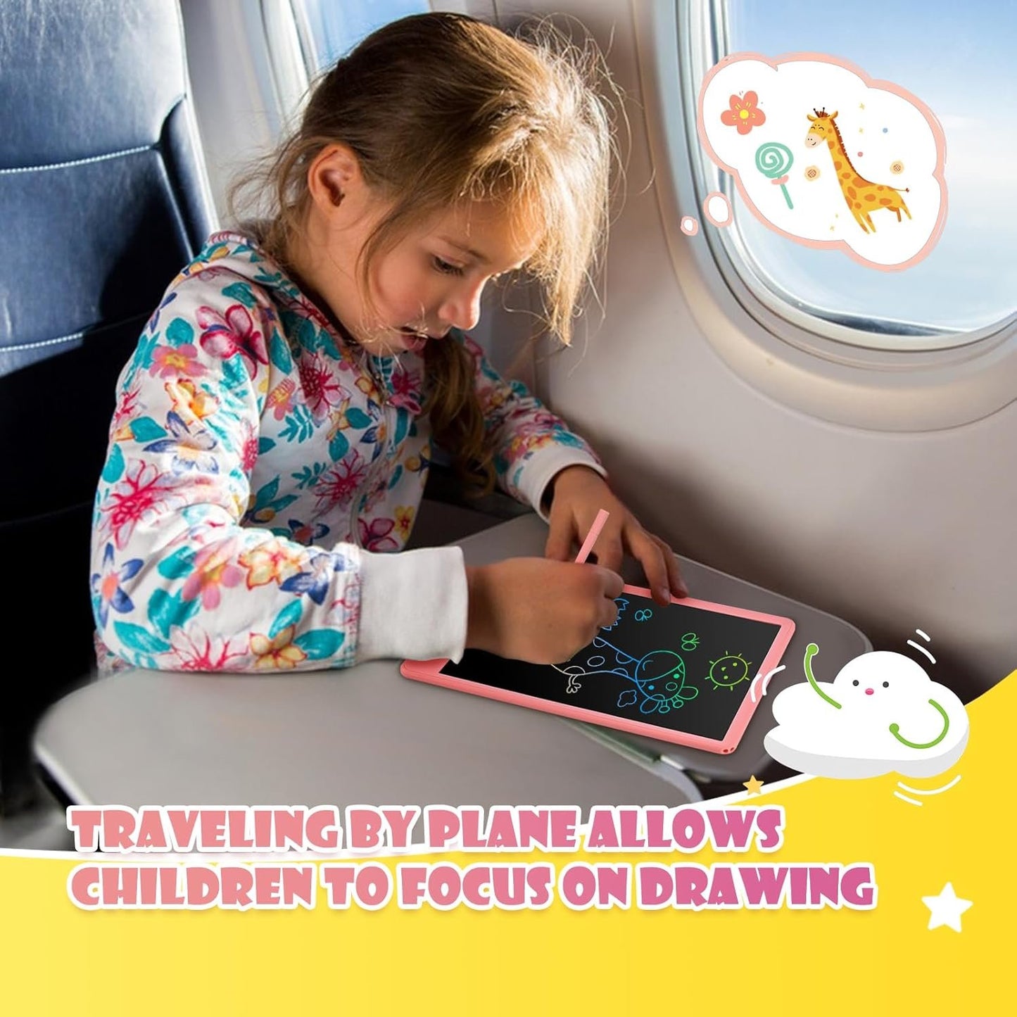 EooCoo Toys for 3-6 Years Old Girls Boys, 10 Inch LCD Writing Tablet, Electronic Drawing Tablet, Doodle Board, Party Birthday Gifts for Kids, Educational Learning Toys Toddler Travel Essentials