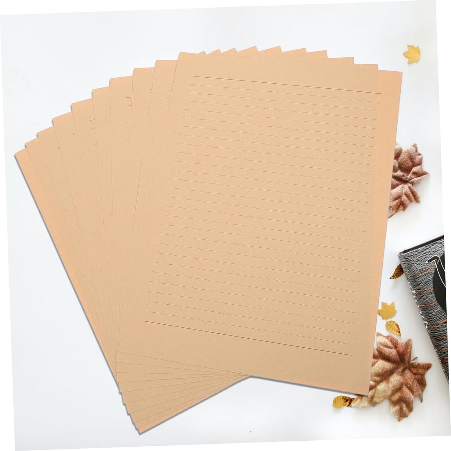 FOYTOKI Vintage Letter Paper Pack of 100 Sheets Lined Writing Paper Letter Stationery A4 Size