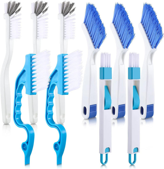 10 Pieces Cleaning Brush Small Scrub Brush, Window Door Sliding Track for Cleaning Sink Scrub, Bathroom Kitchen Edge Corner Grout, Sliding Door or Window