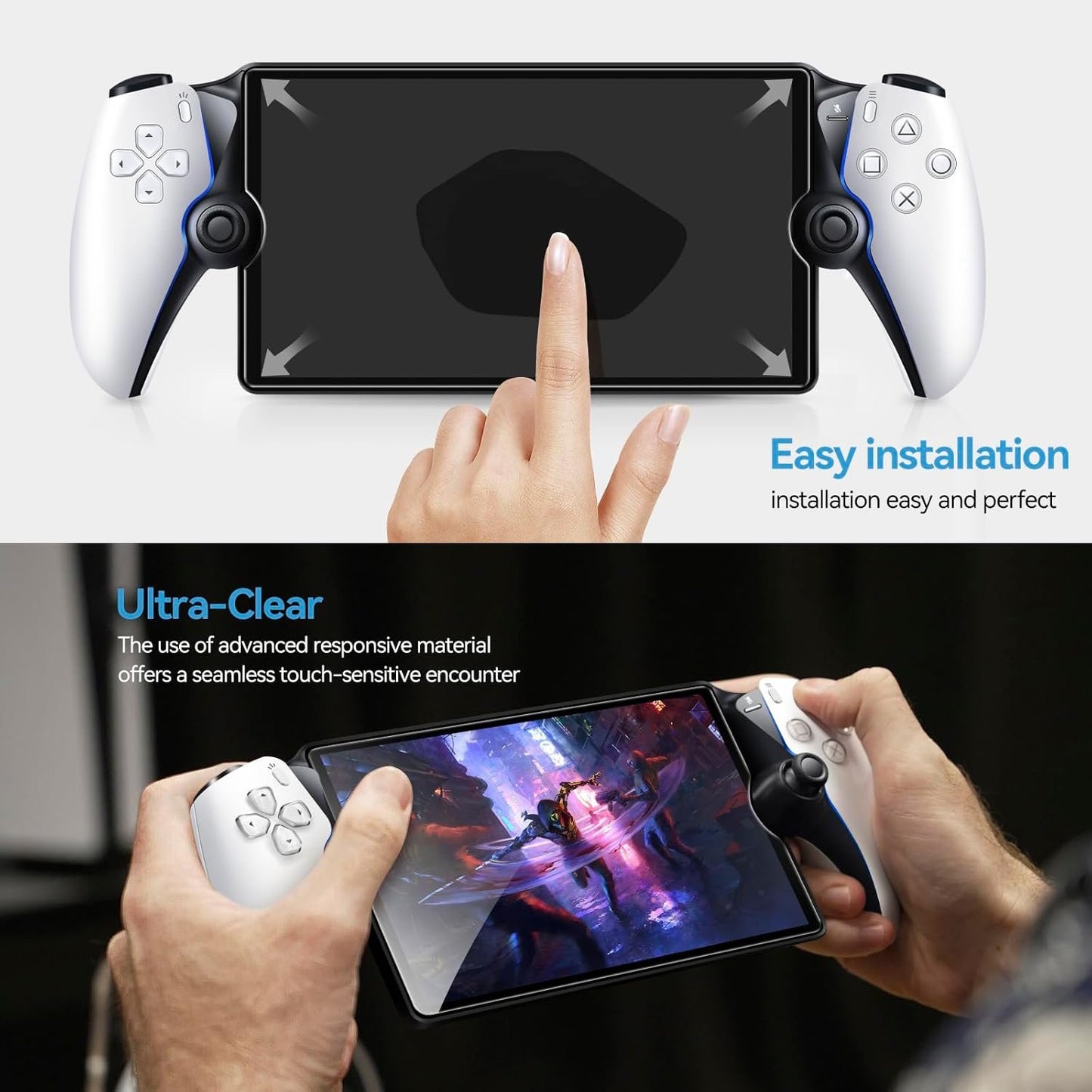 ivoler [2 Pack]Screen Protector Tempered Glass for PlayStation Portal Remote Player Handheld 8 inch 2023, Transparent HD Clear Anti-Scratch Screen Protector for PlayStation Portal PS5 Handheld