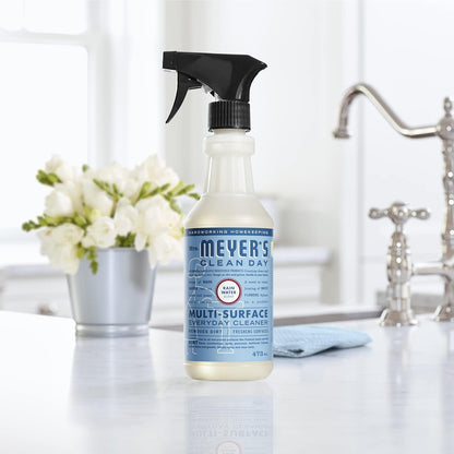 Mrs. Meyer's Clean Day Multi-Surface Cleaner Spray, All-Purpose Cleaner Solution for Countertops, Floors, Walls and More, Rain Water Scent, 473mL Spray Bottle